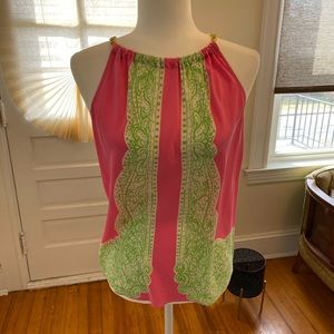 Lilly Pulitzer Sleeveless Silk Top size M